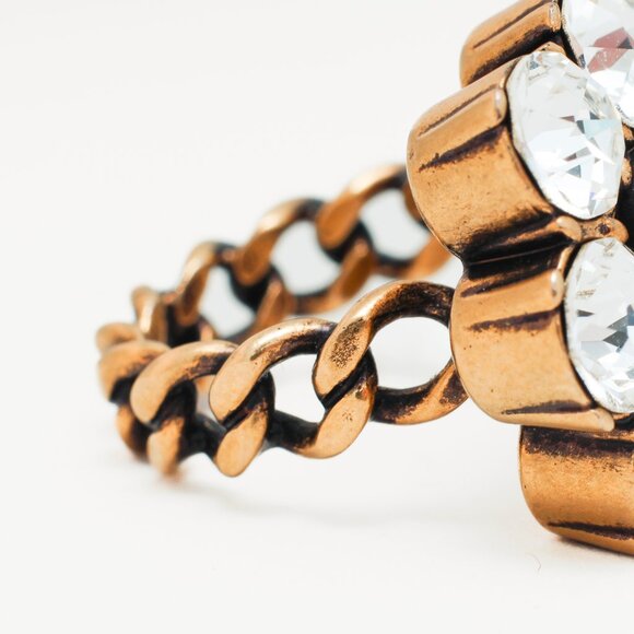 Gucci Double GG Crystal Link Ring - Picture 4 of 6